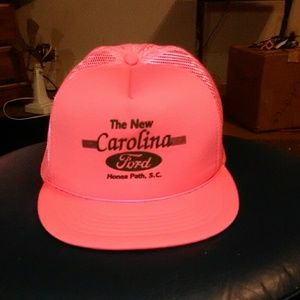 Vintage Pink Carolina Ford Snapback Hat Cap